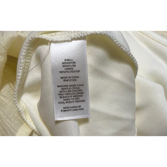 Socialite Babydoll Mini Dress XL Yellow Crinkle Gauze Tiered Hem NWT Women’s - Picture 9 of 9